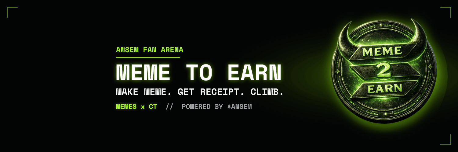 X / Twitter header — Meme To Earn